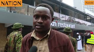 Fire breaks out at the Zaman restaurant on Banda street in Nairobi [upl. by Aicelef]