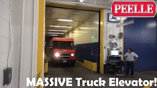 GIANT 90000lb Montgomery Truck Elevators with Peelle Doors [upl. by Noll]