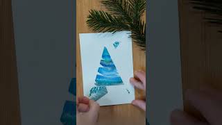 Weihnachtskarte malen mit Watercolor aquarell weihnachtskarte [upl. by Ot]