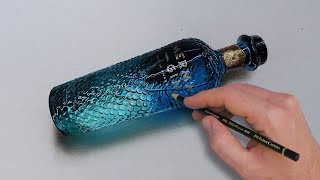 Mermaid Gin Bottle 3D Drawing 🧜‍♀️ [upl. by Walsh]