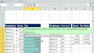 Excel Magic Trick 588 2 VLOOKUP Functions looking into 2 Different Tables [upl. by Boggers]