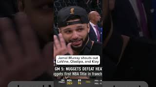 Jamal Murray on who supported him after his ACL injury 🙏 nbafinals [upl. by Nivlem]