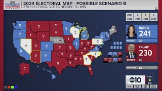 Presidential Election 2024 Electoral Map Latest — 5 pm Update [upl. by Asilet]