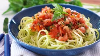 Zucchini Noodles with Spicy Tomato Sauce [upl. by Hilar131]