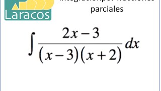 Integracion por fracciones parciales factores lineales diferentes ejemplo 1 [upl. by Rebmaed]