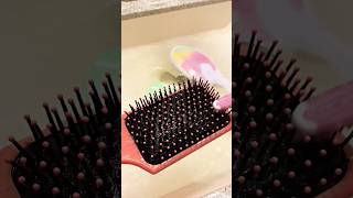 Clean those hair brushes asmr cleaning hair [upl. by Ylhsa]