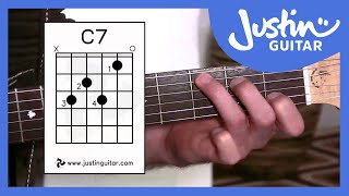 G7 C7 B7 Chords Guitar Lesson BC141 Guitar for beginners Stage 4 [upl. by Jarlath819]