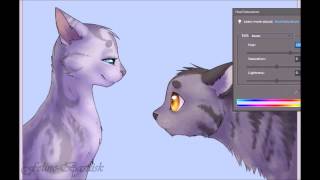 Warriors Speedpaint  Greystripe and Silverstreams Meeting [upl. by Apostles]