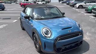 2024 Island Blue MINI Cooper S Convertible with the Classic Chrome Exterior in Signature Trim [upl. by Adnarrim]