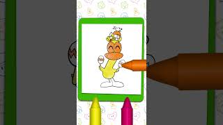 POCOYÓ en ESPAÑOL  Colorea las Frutas de Pato 1 min CARICATURAS y DIBUJOS ANIMADOS para niños [upl. by Mccready]