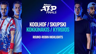 KoolhofSkupski vs KokkinakisKyrgios  Nitto ATP Finals Highlights [upl. by Ardnekan]