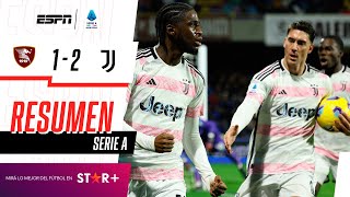 ¡LA VECCHIA SIGNORA LO GANÓ EN EL FINAL Y SE ACERCA A LA CIMA  Salernitana 12 Juventus  RESUMEN [upl. by Rebmit]