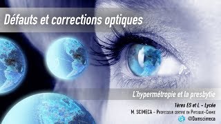 Défauts et corrections  Hypermétropie et presbytie [upl. by Hanikas]