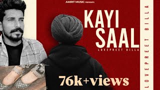 Kayi Saal  Lovepreet Billa  Hassan  Amrit Music  Punjabi New Song 2024 [upl. by Tserrof]