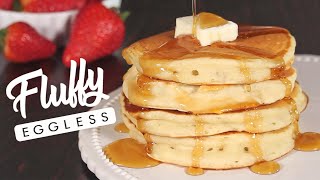 Eggless Fluffy Pancakes  Easy One Bowl  How Tasty Channel [upl. by Adaven]