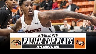 Pacific Basketball Top Plays vs SIUEdwardsville 201920  Stadium [upl. by Aerbas]