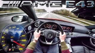 Mercedes E43 AMG ACCELERATION amp TOP SPEED POV Test Drive Autobahn by AutoTopNL [upl. by Yrffej851]