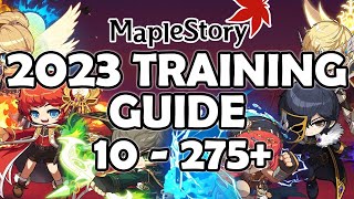 2023 Maplestory Leveling Guide 1  275 Training Bosses Monster Park Dailies Starforce Maps [upl. by Lacefield]