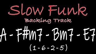 A Major 1625 Slow FUNK Backing Track 85bpm [upl. by Ehav]