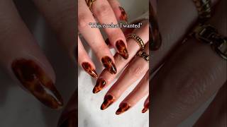 Tortoise Shell Nails 🧡🍂 nailartidea fallnails autumnnails fallseason nailsart autumncolors [upl. by Nameloc]