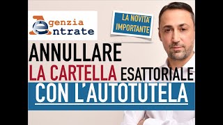 COME ANNULLARE LA CARTELLA esattoriale con LAUTOTUTELA la novità importante [upl. by Einafats]