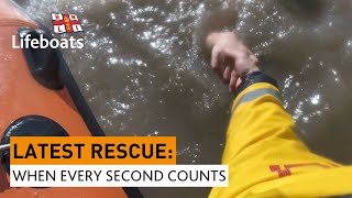 Dramatic moment RNLI WestonsuperMare rescue two from the water [upl. by Breban371]