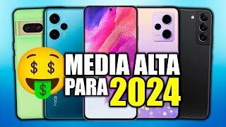 Top 5 MEJORES Celulares GAMA MEDIA ALTA CALIDAD PRECIO para COMENZAR el 2024 [upl. by Rowena]