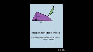 Area of trapezium derivation geometricallybasicgeometrymathstrendingshortshalfmathematician [upl. by Lav]