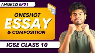 Essay One Shot  Composition  All Type  ICSE Class 10  Tips for 8080 in English Language [upl. by Wicks]