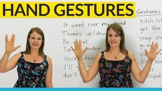 English Conversation The Meaning of Hand Gestures [upl. by Anoirb]