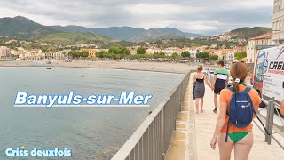 BanyulssurMer  Plage Centrale  Côte Vermeille  D914  PyrénéesOrientales  Occitanie  France [upl. by Kingsley]