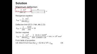 413 Example Deflection check [upl. by Nareht]