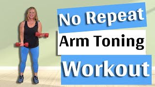 No Repeat Toning Arms Workout For Women 50 and Over [upl. by Wildee]