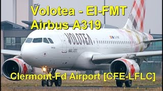 FIRST Volotea Airbus A319 EIFMT quotHan Voloquot Departing Clermont Airport [upl. by Leo]