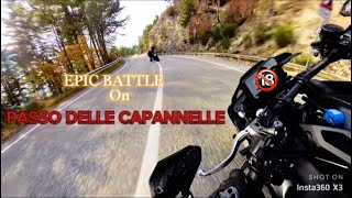 PASSO DELLE CAPANNELLE  SUZUKI GSXS1000 chased by YAMAHA MT09  POV  4K [upl. by Wren603]