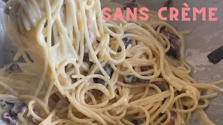 Recette pâtes carbonara italienne  sans crème [upl. by Aruasi]