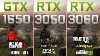 GTX 1650 vs RTX 3060 vs RTX 3050  Test in Games 2023 [upl. by Adlesirk]