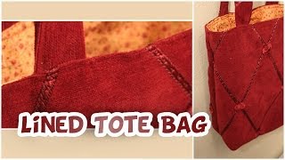 Basic Lined Tote Bag  How to EASY  Whitney Sews [upl. by Lemrej]