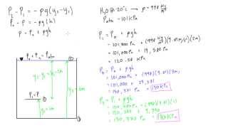 How to calculate pressure at a given depth in a tank [upl. by Chuu]