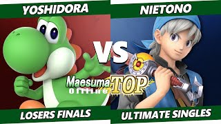 MaesumaTOP8 Losers Finals  Yoshidora Yoshi Vs Nietono Hero Pichu SSBU Ultimate Tournament [upl. by Britteny]