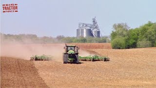 56ft John Deere 2210 Field Cultivator amp John Deere 9620RX Tractor [upl. by Manuela]