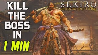 SEKIRO BOSS GUIDES  How To Kill Juzou The Drunkard In 1 Minute [upl. by Ytte]