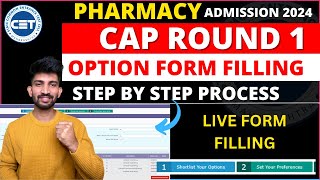 B Pharmacy Cap Round 1 Option Form Filling 2024  How to Fill Pharmacy Cap Round 1 Option form [upl. by Sharron85]