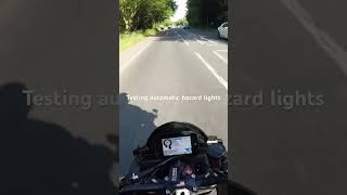 STOBO ON Testing automatic hazard lights aprilia bikelife bike biker v4 [upl. by Spenser908]