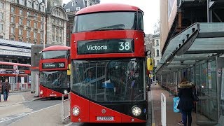 London Buses  Route 38  Victoria to Clapton Pond [upl. by Cynthy]