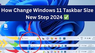 How Change Windows 11 Taskbar Size New Step 2024 ✅ [upl. by Lady742]