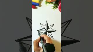 how to draw a star ✨ simple art trending art shorts [upl. by Alenas]