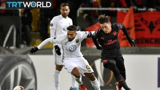 Europa League Ostersunds lose to Arsenal in first match [upl. by Namyw]