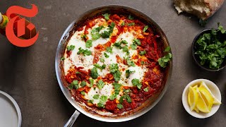 Shakshuka With Feta  NYT Cooking [upl. by Ayomat]