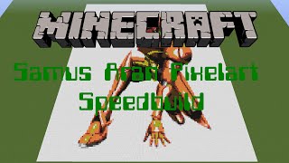 Minecraft Speedbuild  Ein Samus Aran Pixelart entsteht  Download [upl. by Erdne]